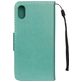 Mobigear Flowers iPhone XR Hoesje Bookcase Portemonnee - Turquoise