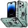 Mobigear Armor Ring iPhone 14 Pro Max Hoesje Hardcase Backcover Shockproof met Ringhouder - Groen