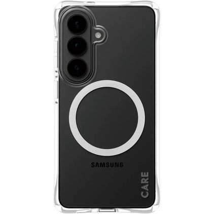 CARE by PanzerGlass Fashionable Doorzichtig Samsung Galaxy S26 Siliconen MagSafe Hoesje Backcover - Transparant