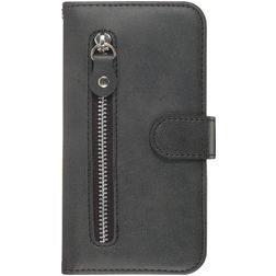 Mobigear Zipper Samsung Galaxy S20 Hoesje Bookcase Portemonnee - Zwart