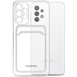 Mobilize Gelly Card Doorzichtig Samsung Galaxy A32 4G Hoesje Flexibel TPU Backcover met Pasjeshouder - Transparant