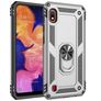 Mobigear Armor Ring Samsung Galaxy A10 Hoesje Hardcase Backcover Shockproof met Ringhouder - Zilver
