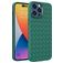 Mobigear Woven iPhone 14 Pro Hoesje Flexibel TPU Backcover - Groen