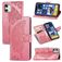 Mobigear Butterfly iPhone 12 Hoesje Bookcase Portemonnee - Roze