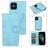 Mobigear Wallet iPhone 12 Hoesje Uitneembare 2in1 Bookcase Portemonnee - Babyblauw