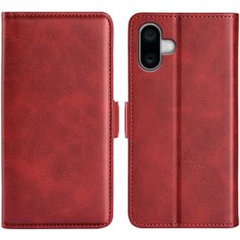 Mobigear Slim Magnet iPhone 16 Hoesje Bookcase Portemonnee - Rood
