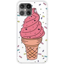 Mobigear Design iPhone 12 Mini Hoesje Flexibel TPU Backcover - Ice Cream