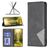 Mobigear Rhombus Slim Realme C31 Hoesje Bookcase - Zwart