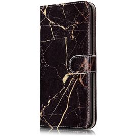 Mobigear Marble iPhone 7 Plus Hoesje Bookcase Portemonnee - Zwart