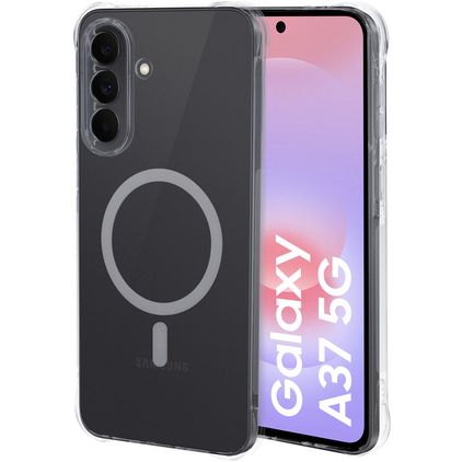 Mobiparts Classic Doorzichtig Samsung Galaxy A37 MagSafe Hoesje Flexibel TPU Backcover - Transparant