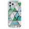 Mobigear Marble iPhone 12 Pro Max Hoesje Flexibel TPU Backcover - Wit / Groen