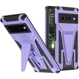Mobigear Armor Stand Google Pixel 6 Pro Hoesje Hardcase Backcover Shockproof met Standaard - Paars