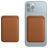 Mobigear Wallet Pasjeshouder - 3 Pasjes - MagSafe Compatible - Bruin