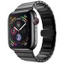Mobigear Madrid Stalen Apple Watch Bandje Vouwsluiting - 49/46/45/44 mm - Zwart