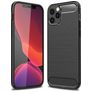Mobigear Brushed Slim iPhone 12 Pro Max Hoesje Flexibel TPU Backcover - Zwart