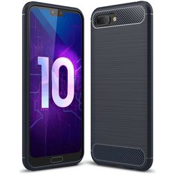 Mobigear Brushed Slim HONOR 10 Hoesje Flexibel TPU Backcover - Marineblauw