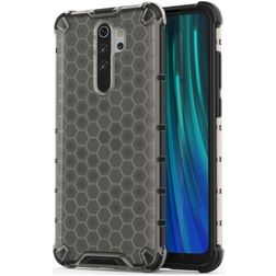Mobigear Honeycomb Xiaomi Redmi Note 8 Pro Hoesje Hardcase Backcover Shockproof - Grijs