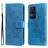 Mobigear Flowers POCO F4 Hoesje Bookcase Portemonnee - Blauw
