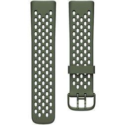 Mobigear Sport Plus Buckle Siliconen Fitbit Charge 5 Bandje Gespsluiting - Groen