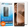 Mobigear OPPO Find X6 Pro Glazen Screenprotector - Case Friendly - Zwart (2-Pack)