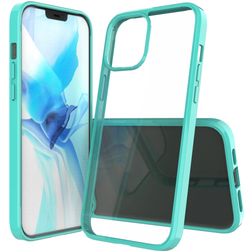 Mobigear Crystal iPhone 12 Pro Max Hoesje Hardcase Backcover - Transparant / Turquoise