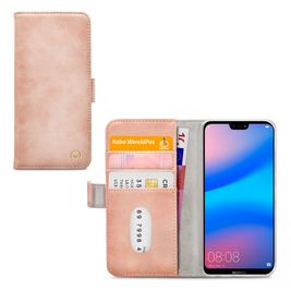 Mobilize Elite Gelly Huawei P20 Lite (2019) Hoesje Bookcase Portemonnee - Soft Pink