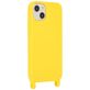 Mobigear Lanyard iPhone 14 Siliconen Hoesje met koord - Geel