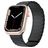 Mobigear Loop Mag Siliconen Apple Watch Bandje Magneetsluiting - 49/46/45/44 mm - Zwart