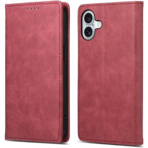 Mobigear Wallet iPhone 16 Plus Hoesje Bookcase Portemonnee - Rood