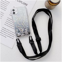 Mobigear Lanyard iPhone 13 Pro Max Flexibel TPU Hoesje met koord - Zwart