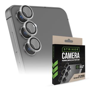 Striker Single Lens Samsung Galaxy S23 Ultra Glazen Camera Lens Protector - Case Friendly - Zwart