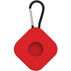 Mobigear Square Key Apple AirTag Hoesje Flexibel Siliconen Sleutelhanger - Rood