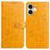 Mobigear Flowers iPhone 17 Hoesje Bookcase Portemonnee - Geel