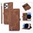Mobigear Zipper iPhone 14 Pro Hoesje Bookcase Portemonnee - Bruin