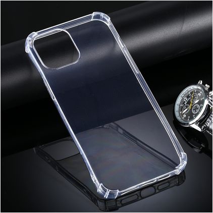Mobigear Cushion Doorzichtig iPhone 12 Pro Hoesje Flexibel TPU Backcover Shockproof - Transparant