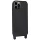 Mobigear Lanyard iPhone 14 Pro Max Siliconen Hoesje met koord - Zwart