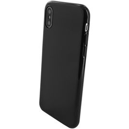 Mobiparts Classic iPhone XS Hoesje Flexibel TPU Backcover - Zwart