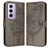 Mobigear Butterfly OPPO Reno 12 Pro Hoesje Bookcase Portemonnee - Grijs