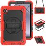 Mobigear SureGrip Xtreme Samsung Galaxy Tab A11 Hoes Hard Kunststof,Siliconen Backcover + Schouderband + Standaard - Rood