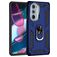 Mobigear Armor Ring Motorola Edge 30 Pro Hoesje Hardcase Backcover Shockproof met Ringhouder - Blauw