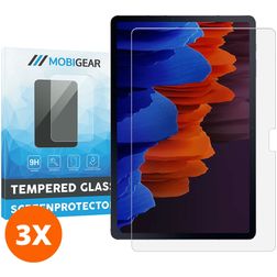 Mobigear Samsung Galaxy Tab S7 Plus Glazen Screenprotector - Case Friendly (3-Pack)