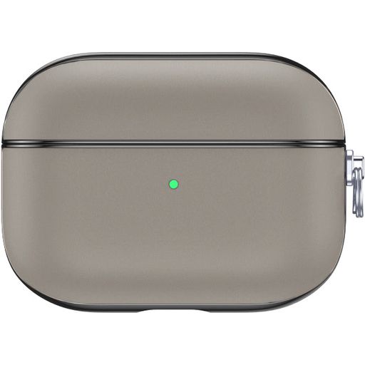 Valenta Snap Apple AirPods Pro 1 Hoesje Echt Leer - Grijs