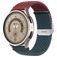 Mobigear Braided Dual Nylon Smartwatch Bandje Klemsluiting - Universeel 20 mm aansluiting - Blauw / Rood