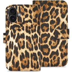My Style Flex Wallet iPhone 16 Hoesje Bookcase Portemonnee - Wild Leopard