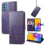 Mobigear Clover Samsung Galaxy M52 Hoesje Bookcase Portemonnee - Paars