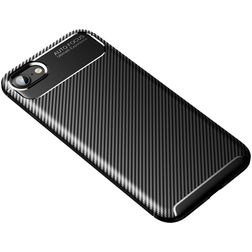 Mobigear Racing iPhone 8 Hoesje Flexibel TPU Backcover - Zwart