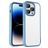 Mobigear Crystal iPhone 14 Pro Max Hoesje Hardcase Backcover Shockproof - Transparant / Blauw