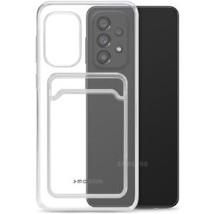 Mobilize Gelly Card Doorzichtig Samsung Galaxy A13 4G Hoesje Flexibel TPU Backcover met Pasjeshouder - Transparant