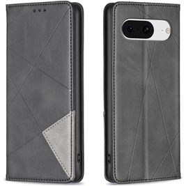 Mobigear Rhombus Slim Google Pixel 8 Hoesje Bookcase - Zwart Mobigear Rhombus Slim Google Pixel 8 Hoesje Bookcase - Zwart