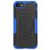 Mobigear Tire iPhone SE (2022) Hoesje Hardcase Backcover Shockproof met Standaard - Zwart / Blauw
